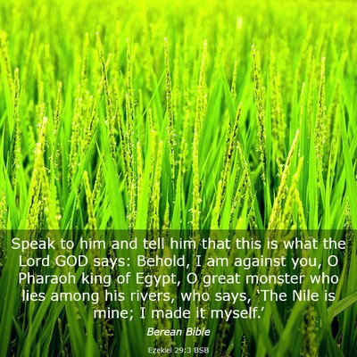 Picture 03 - Ezekiel 29:3 BSB - Speak to him and tell him that this is what the - Bible Verse Picture