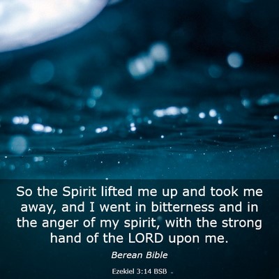 Picture 03 - Ezekiel 3:14 BSB - So the Spirit lifted me up and took me away, and - Bible Verse Picture