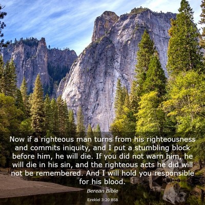 Picture 03 - Ezekiel 3:20 BSB - Now if a righteous man turns from his - Bible Verse Picture