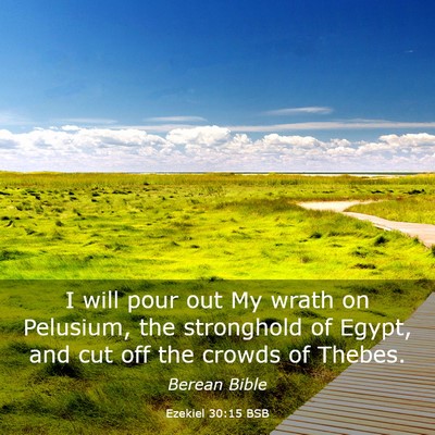 Picture 03 - Ezekiel 30:15 BSB - I will pour out My wrath on Pelusium, the - Bible Verse Picture