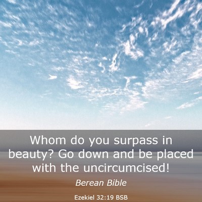 Picture 03 - Ezekiel 32:19 BSB - Whom do you surpass in beauty? Go down and be - Bible Verse Picture