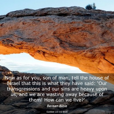 Picture 03 - Ezekiel 33:10 BSB - Now as for you, son of man, tell the house of - Bible Verse Picture