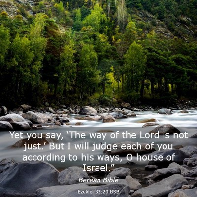 Picture 03 - Ezekiel 33:20 BSB - Yet you say, ‘The way of the Lord is not - Bible Verse Picture