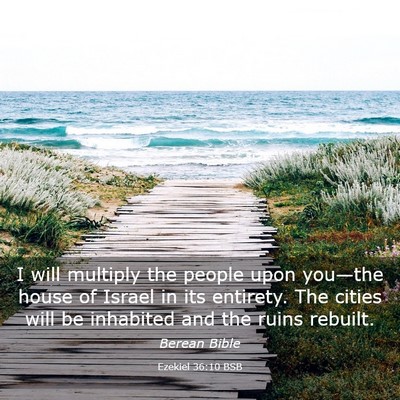 Picture 03 - Ezekiel 36:10 BSB - I will multiply the people upon you—the house - Bible Verse Picture