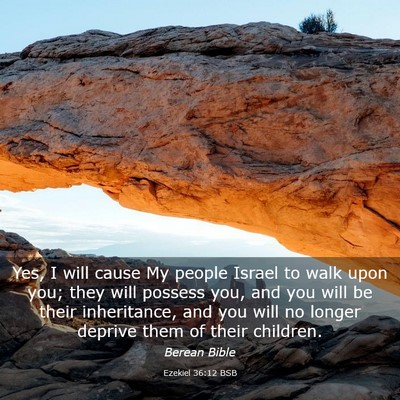 Picture 03 - Ezekiel 36:12 BSB - Yes, I will cause My people Israel to walk upon - Bible Verse Picture
