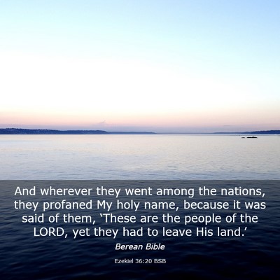 Picture 03 - Ezekiel 36:20 BSB - And wherever they went among the nations, they - Bible Verse Picture