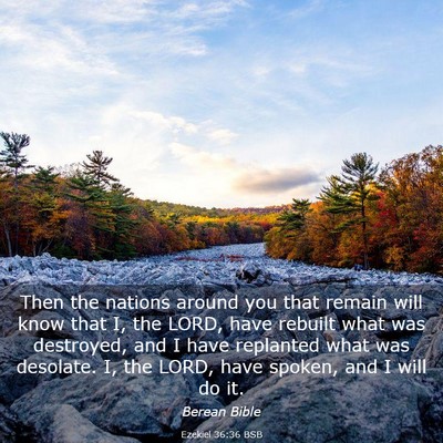 Picture 03 - Ezekiel 36:36 BSB - Then the nations around you that remain will know - Bible Verse Picture