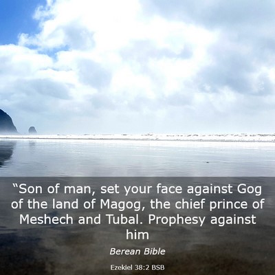 Picture 03 - Ezekiel 38:2 BSB - “Son of man, set your face against Gog of the - Bible Verse Picture