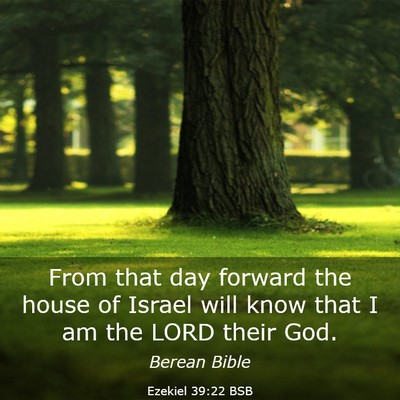 Picture 03 - Ezekiel 39:22 BSB - From that day forward the house of Israel will - Bible Verse Picture