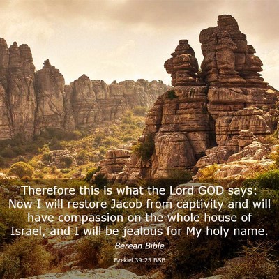 Picture 03 - Ezekiel 39:25 BSB - Therefore this is what the Lord GOD says: Now I - Bible Verse Picture
