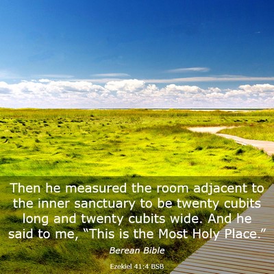 Picture 03 - Ezekiel 41:4 BSB - Then he measured the room adjacent to the inner - Bible Verse Picture