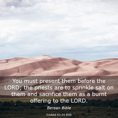 Picture 03 - Ezekiel 43:24 BSB - You must present them before the LORD; the - Bible Verse Picture