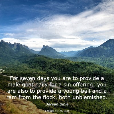 Picture 03 - Ezekiel 43:25 BSB - For seven days you are to provide a male goat - Bible Verse Picture
