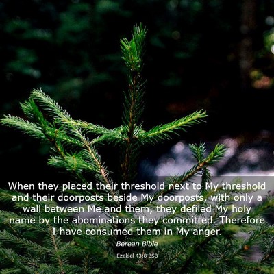 Picture 03 - Ezekiel 43:8 BSB - When they placed their threshold next to My - Bible Verse Picture