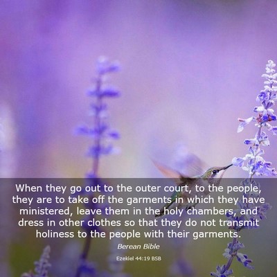 Picture 03 - Ezekiel 44:19 BSB - When they go out to the outer court, to the - Bible Verse Picture