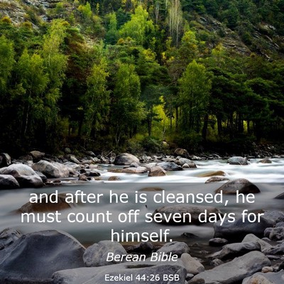 Picture 03 - Ezekiel 44:26 BSB - and after he is cleansed, he must count off seven - Bible Verse Picture