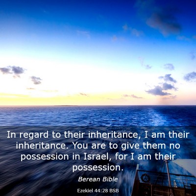 Picture 03 - Ezekiel 44:28 BSB - In regard to their inheritance, I am their - Bible Verse Picture