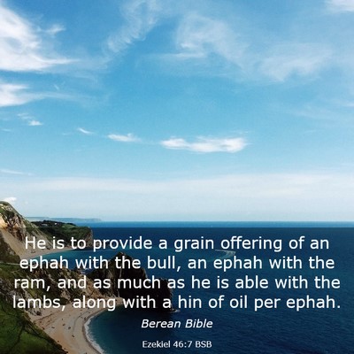 Picture 03 - Ezekiel 46:7 BSB - He is to provide a grain offering of an ephah - Bible Verse Picture