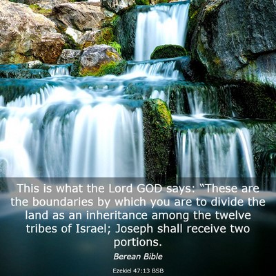 Picture 03 - Ezekiel 47:13 BSB - This is what the Lord GOD says: “These are the - Bible Verse Picture