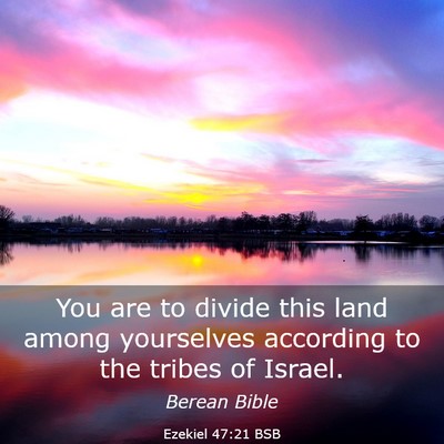 Picture 03 - Ezekiel 47:21 BSB - You are to divide this land among yourselves - Bible Verse Picture