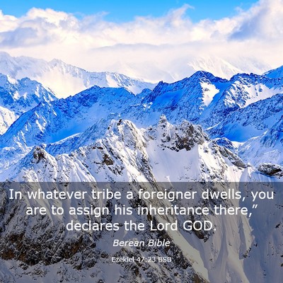 Picture 03 - Ezekiel 47:23 BSB - In whatever tribe a foreigner dwells, you are to - Bible Verse Picture