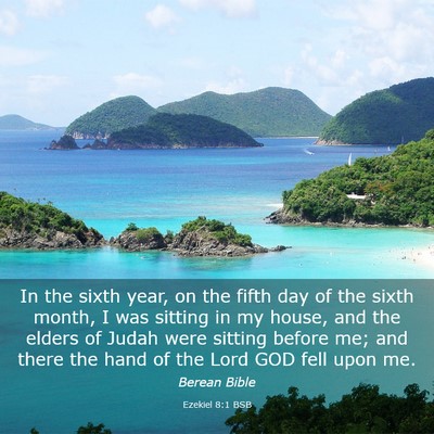 Picture 03 - Ezekiel 8:1 BSB - In the sixth year, on the fifth day of the sixth - Bible Verse Picture