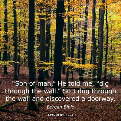 Picture 03 - Ezekiel 8:8 BSB - “Son of man,” He told me, “dig through the - Bible Verse Picture