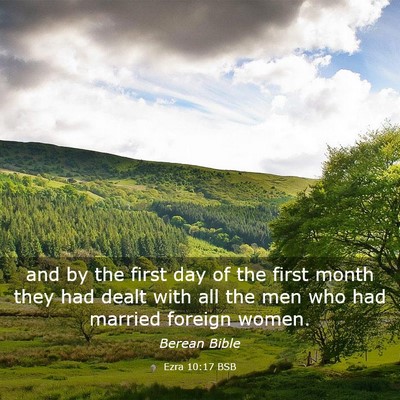 Picture 03 - Ezra 10:17 BSB - and by the first day of the first month they had - Bible Verse Picture