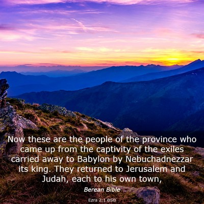 Picture 03 - Ezra 2:1 BSB - Now these are the people of the province who came - Bible Verse Picture
