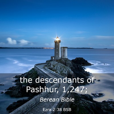 Picture 03 - Ezra 2:38 BSB - the descendants of Pashhur, - Bible Verse Picture