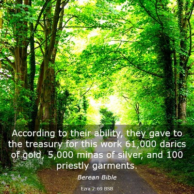 Picture 03 - Ezra 2:69 BSB - According to their ability, they gave to the - Bible Verse Picture