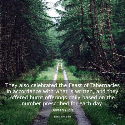 Picture 03 - Ezra 3:4 BSB - They also celebrated the Feast of Tabernacles in - Bible Verse Picture