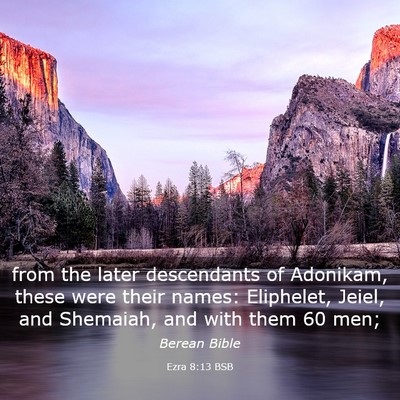 Picture 03 - Ezra 8:13 BSB - from the later descendants of Adonikam, these - Bible Verse Picture