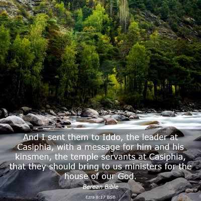 Picture 03 - Ezra 8:17 BSB - And I sent them to Iddo, the leader at Casiphia, - Bible Verse Picture
