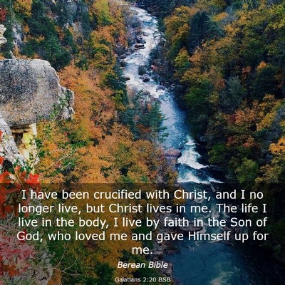 Picture 03 - Galatians 2:20 BSB - I have been crucified with Christ, and I no - Bible Verse Picture