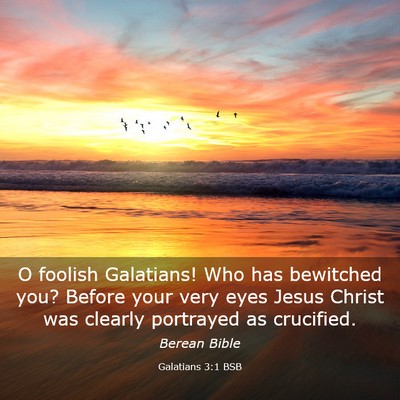 Picture 03 - Galatians 3:1 BSB - O foolish Galatians! Who has bewitched you? - Bible Verse Picture