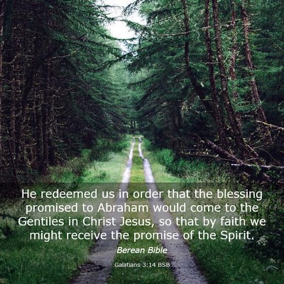 Picture 03 - Galatians 3:14 BSB - He redeemed us in order that the blessing - Bible Verse Picture