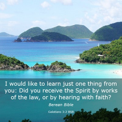 Picture 03 - Galatians 3:2 BSB - I would like to learn just one thing from you: - Bible Verse Picture
