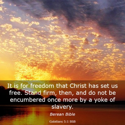 Picture 03 - Galatians 5:1 BSB - It is for freedom that Christ has set us free. - Bible Verse Picture