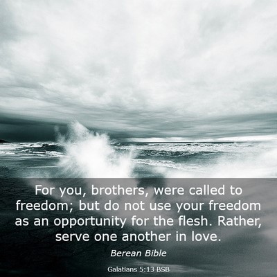 Picture 03 - Galatians 5:13 BSB - For you, brothers, were called to freedom; but do - Bible Verse Picture