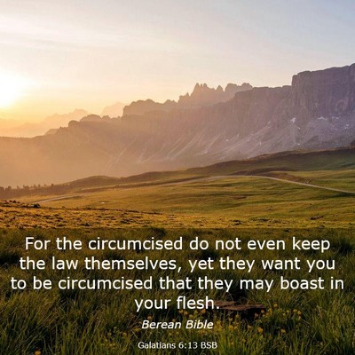 Picture 03 - Galatians 6:13 BSB - For the circumcised do not even keep the law - Bible Verse Picture