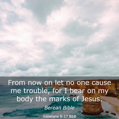 Picture 03 - Galatians 6:17 BSB - From now on let no one cause me trouble, for I - Bible Verse Picture