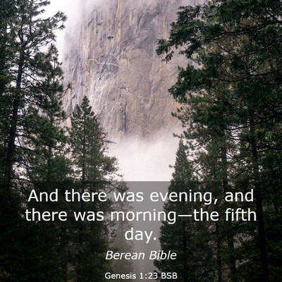 Picture 03 - Genesis 1:23 BSB - And there was evening, and there was - Bible Verse Picture