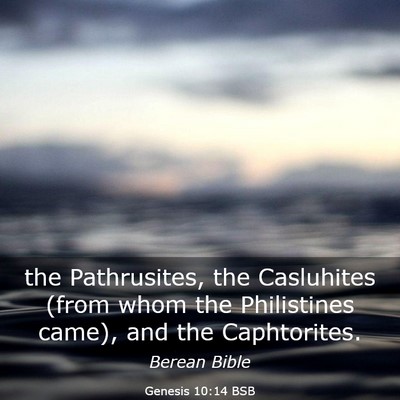 Picture 03 - Genesis 10:14 BSB - the Pathrusites, the Casluhites (from whom the - Bible Verse Picture