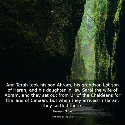 Picture 03 - Genesis 11:31 BSB - And Terah took his son Abram, his grandson Lot - Bible Verse Picture