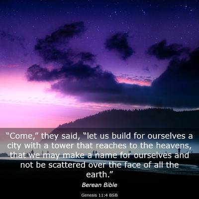 Picture 03 - Genesis 11:4 BSB - “Come,” they said, “let us build for - Bible Verse Picture