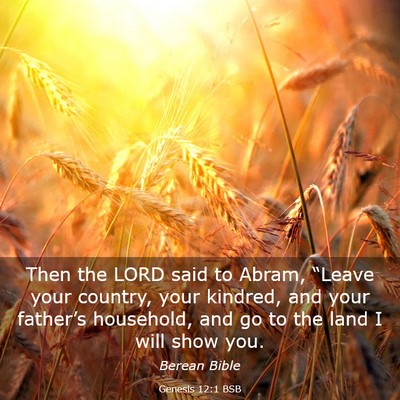 Picture 03 - Genesis 12:1 BSB - Then the LORD said to Abram, “Leave your - Bible Verse Picture