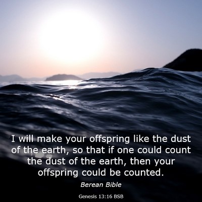 Picture 03 - Genesis 13:16 BSB - I will make your offspring like the dust of the - Bible Verse Picture