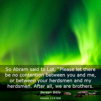 Picture 03 - Genesis 13:8 BSB - So Abram said to Lot, “Please let there be no - Bible Verse Picture