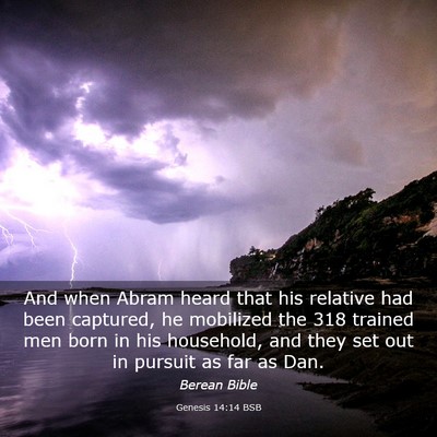 Picture 03 - Genesis 14:14 BSB - And when Abram heard that his relative had been - Bible Verse Picture